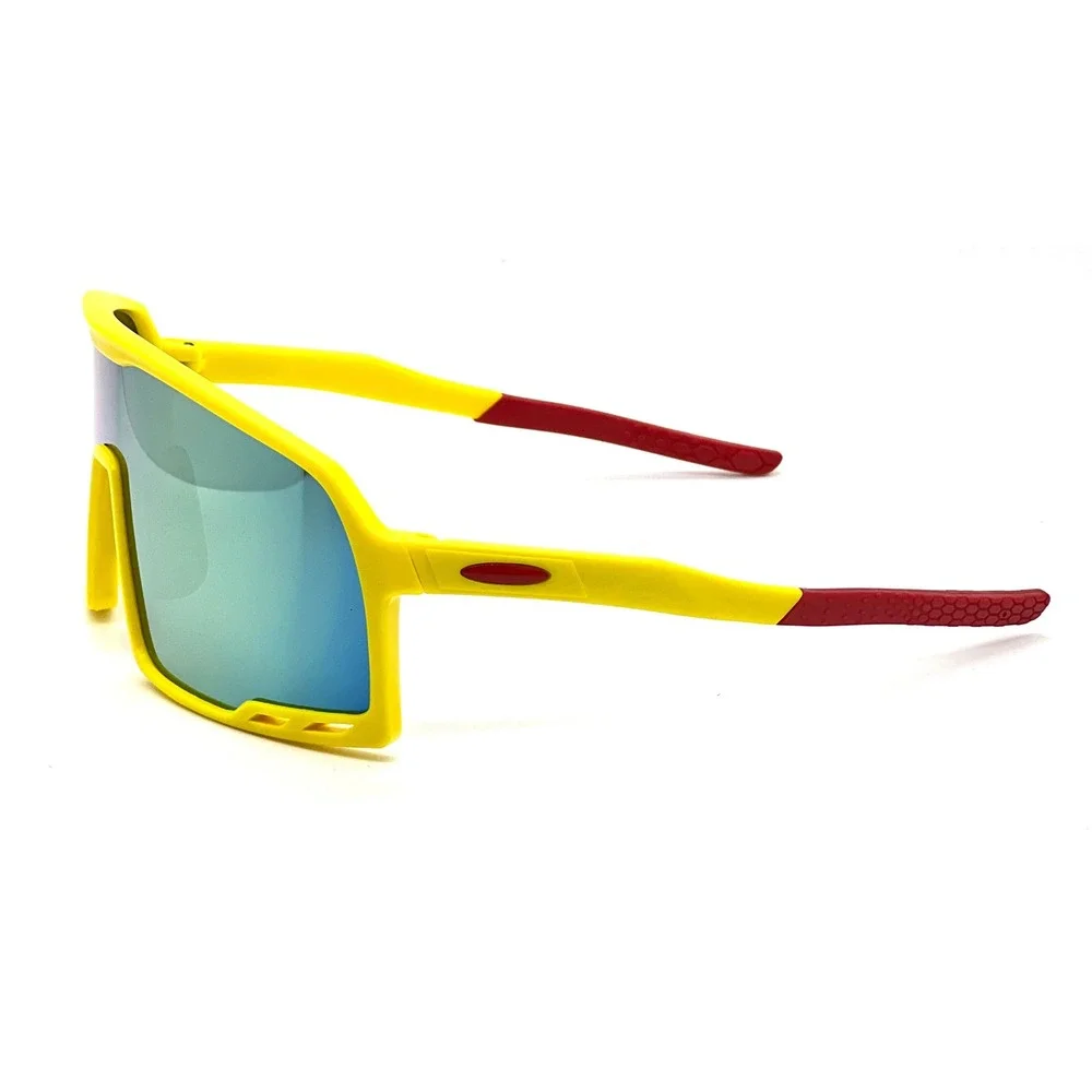 Mens Sport Sunglasses Yellow Red Mirror Lens Gafas Lentes Humbres Nuevo Elegante
